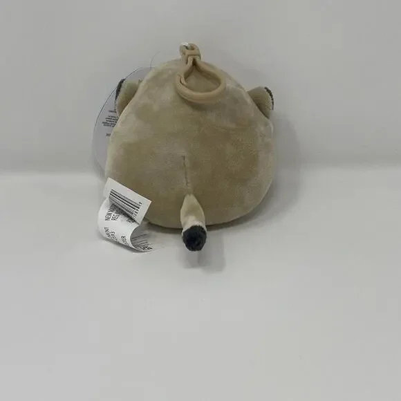 Squishmallow Kellytoy Plush Gracia Meerkat 3.5" Clip On Key Chain Back Pack NWT - Picture 2 of 3